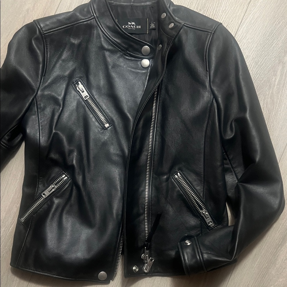 Coach Black Leather Jacket